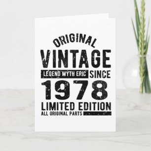 1978 Geburtstag im Vintage-Stil Karte
