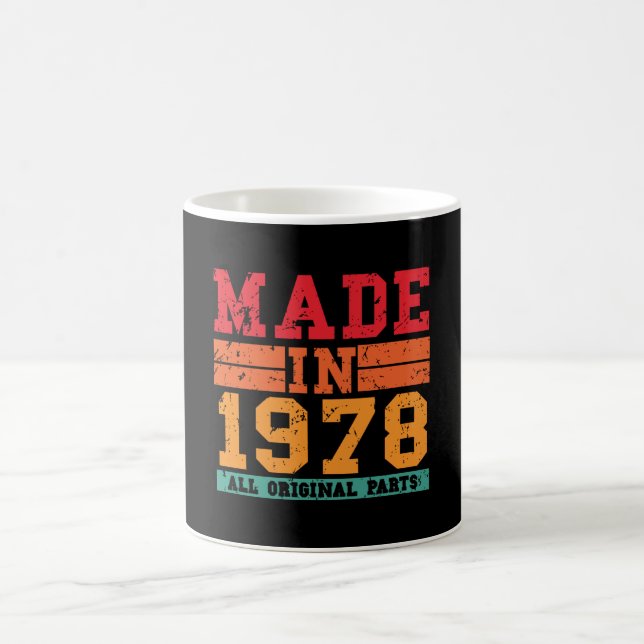 1978 Geburtstag Vintages Sprichwort Kaffeetasse (Mittel)