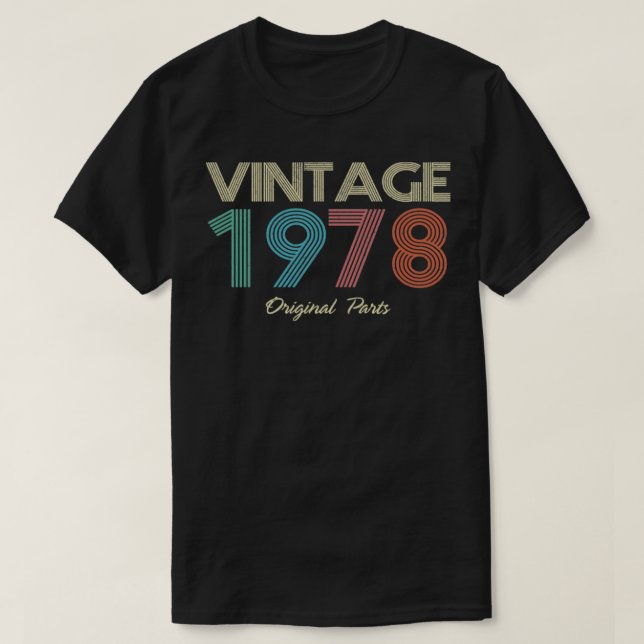 1978 Vintage Originalteile T-Shirt (Design vorne)