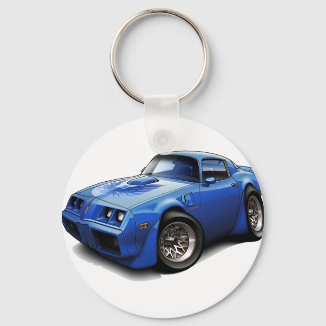 1979-81 Trans Am Blue Car Schlüsselanhänger (Vorderseite)