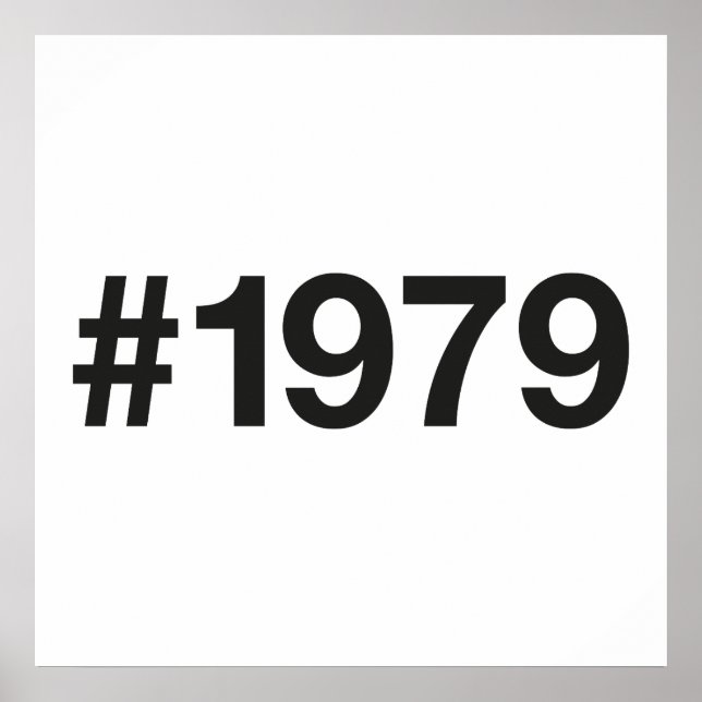 1979 Hashtag 46 Geburtstagsfeier Poster (Vorne)