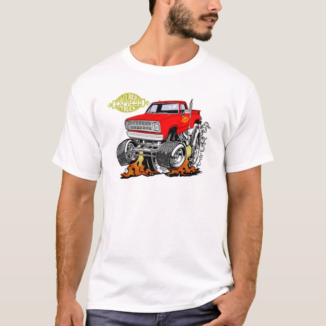 1979 Lieferwagen Lil Red Express LKW Cartoon T-Shirt (Vorderseite)