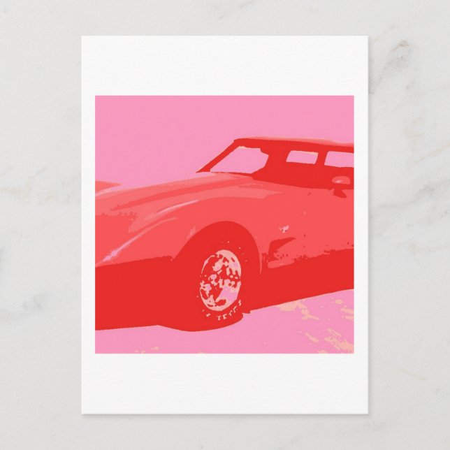 1979 Red Classic Car Postkarte (Vorderseite)