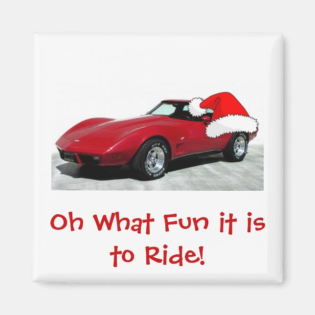1979 Weihnachts Red Corvette Magnet (Vorne)