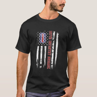 197. Infanterie-Brigade Veteran Usa Flag Veteranen T-Shirt