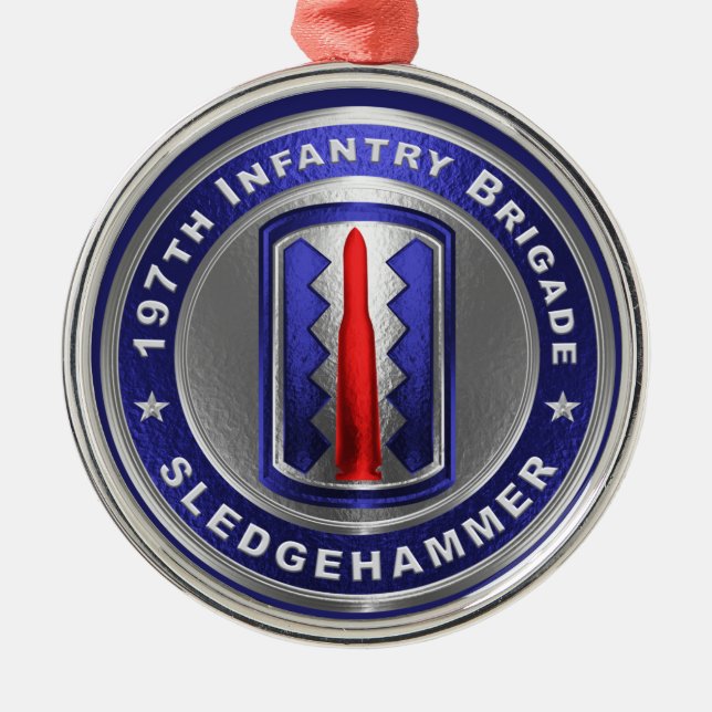 197. Infanterie-Brigade Weihnachten Ornament Aus Metall (Vorne)