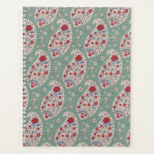 1980 Floral and Green Paisley/Teardrop