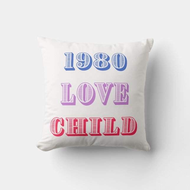 1980 Liebe Child Kissen (Vorderseite)