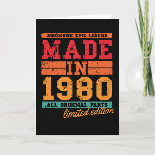 1980 Vintages Sprichwort zum Geburtstag Karte