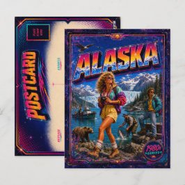 1980er Alaska Postkarte 80er Retro