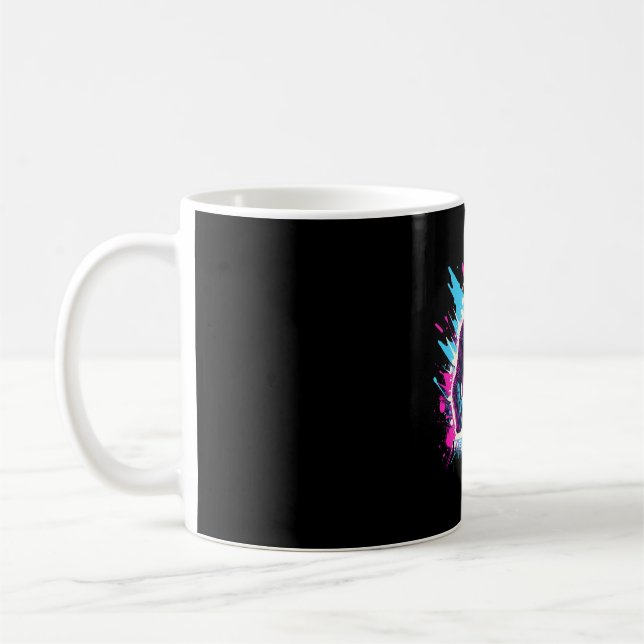 1980er Bigfoot Sasquatch Playing Pickleball 2 Kaffeetasse (Links)
