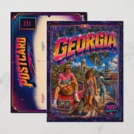 1980er Jahre Georgia Postkarte 80er Retro