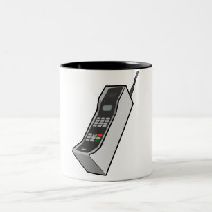 1980er-Jahrzehnts-Handy Zweifarbige Tasse