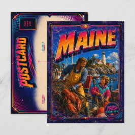 1980er Maine Postkarte 80er Retro