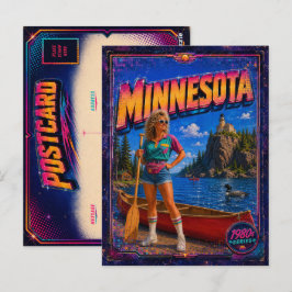 1980er Minnesota Postkarte 80er Retro