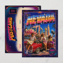 1980er Nevada Postkarte 80er Retro