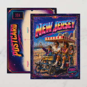 1980er New Jersey Postkarte 80er Retro