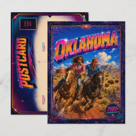 1980er Oklahoma Postkarte 80er Retro
