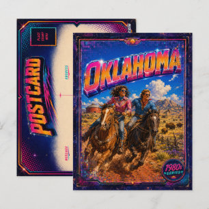 1980er Oklahoma Postkarte 80er Retro