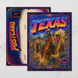 1980er Texas Postkarte 80er Retro