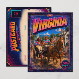 1980er Virginia Postkarte 80er Retro