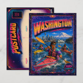 1980er Washington Postkarte 80er Retro