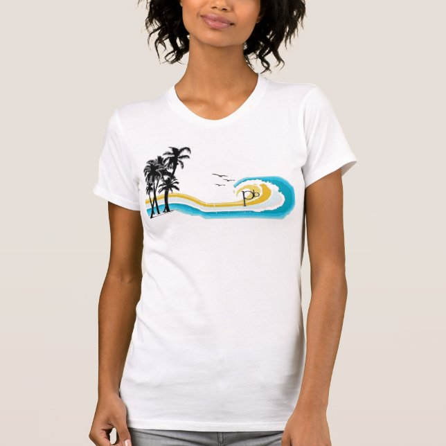 1980MauiPalm Baum T T-Shirt (Vorderseite)