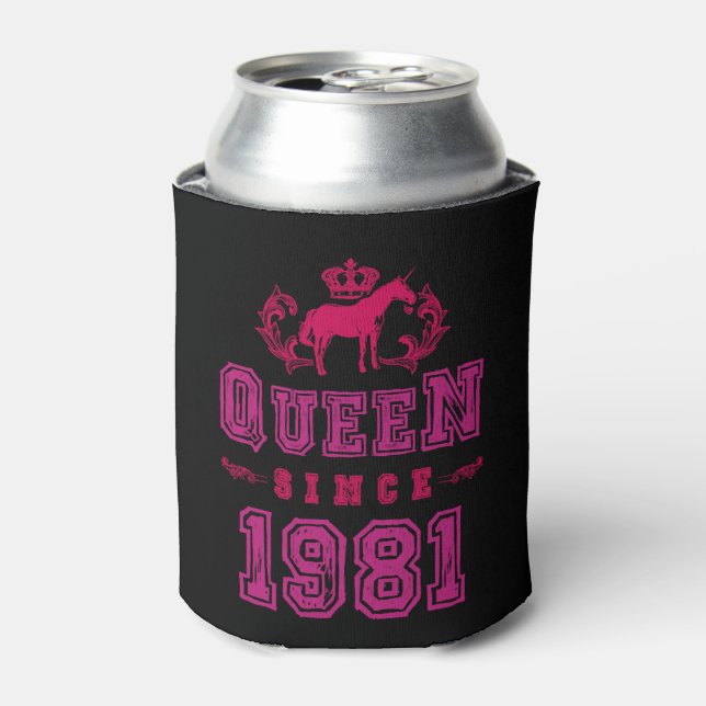 1981 Königin Unicorn Dosenkühler (Kanne Vorderseite)