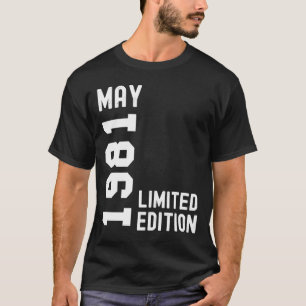 1981 Mai Glückwunsch zum Geburtstag Party T-Shirt