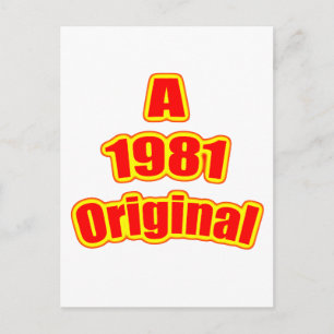 1981 Original Red Postkarte