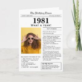 1981 Zeitungskarte Karte