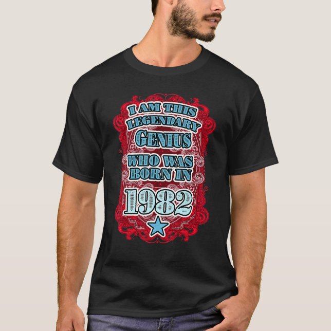 1982 40. Geburtstagsgenie T-Shirt (Vorderseite)