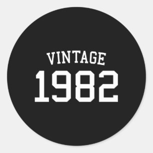 1982 41 für und 41. runder aufkleber