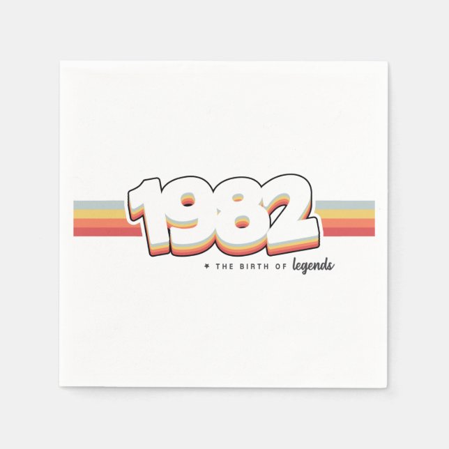 1982 The birth of legends Serviette (Vorderseite)