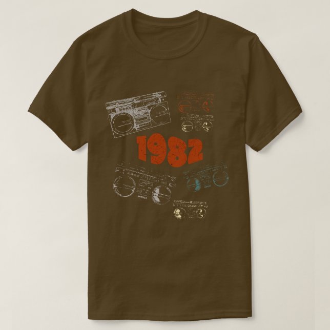 1982 zur Retromusik T-Shirt (Design vorne)