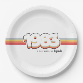 1983 Die Geburt von Legenden Pappteller
