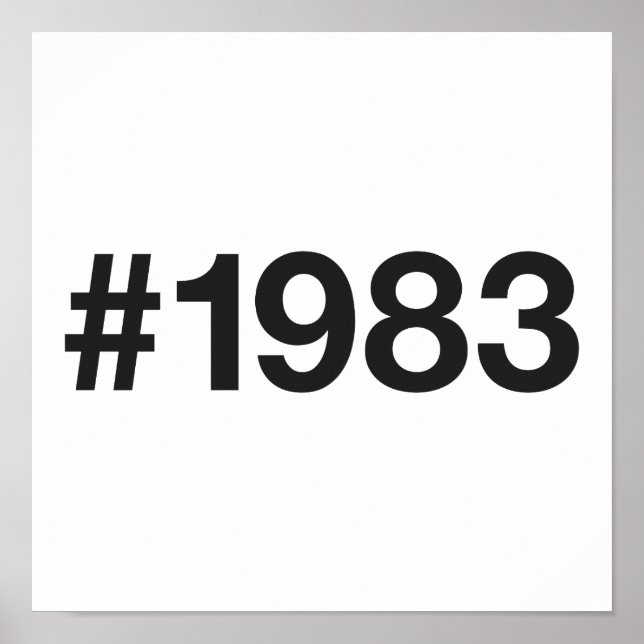 1983 Hashtag 42 Geburtstagsfeier Poster (Vorne)