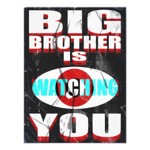 1984 Big Brother beobachtet Euch Plakat (Neugestal Fotodruck