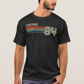 1984 Bruststreifen Geburtstag T-Shirt