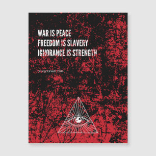 1984 George Orwell War is Peace Magnetkarte