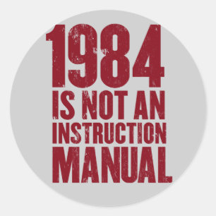 1984 ist kein manueller Aufkleber für die Bedienun