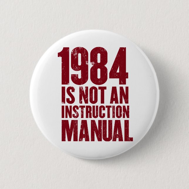 1984 ist nicht ein Anweisungs-Handbuch-Knopf Button (Vorderseite)