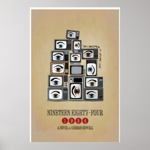 1984 Originaldruck Neuinterpretation von George Poster