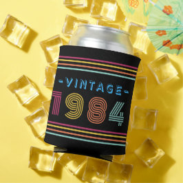 1984 Vintag Retro Stripe Neon hell Dosenkühler