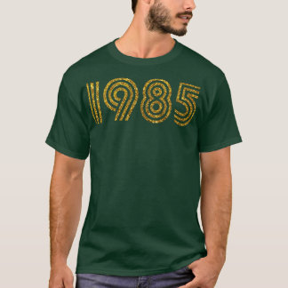 1985 Geburtsjahr Glitter-Effekt T-Shirt