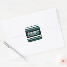 1985 Retro Stripe Aquamarin