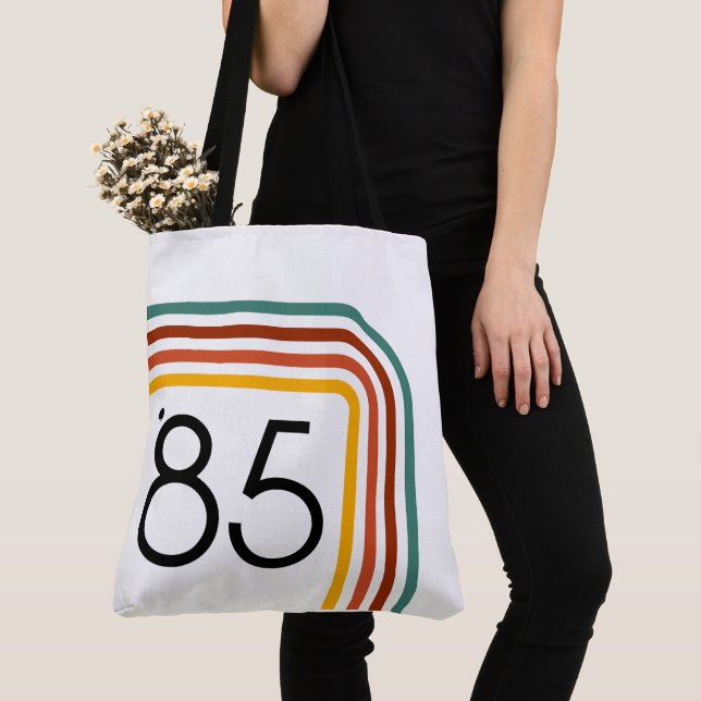 1985 Trendy Retro Rainbow Stripes Tasche (Von Nahem)