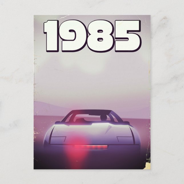 1985 Vintages Supercar-Poster Postkarte (Vorderseite)