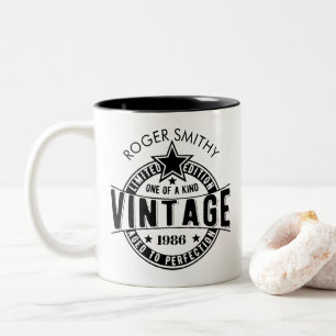 1986 40. Geburtstag Vintage Perfekt gereift Zweifarbige Tasse