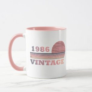 1986 geboren elegantes modernes vintage Geburtstag Tasse